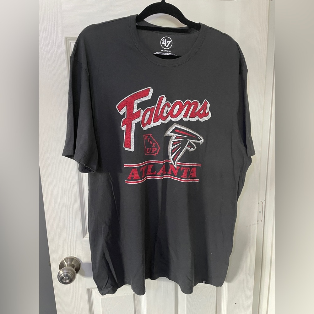 ’47 Atlanta Falcons NFL Rise Up T-Shirt 2XL Black Red White Football Fan Apparel